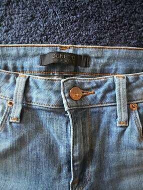 Genetic Los Angeles Destressed Blue Denim Skinny Jeans Size 30